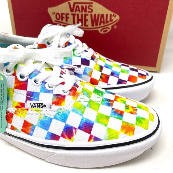 VANS Comfycush Era Tie Dye Shoes Womens Checkerboard Multi Canvas VN0A3WM9WWX - Picture 8 of 9